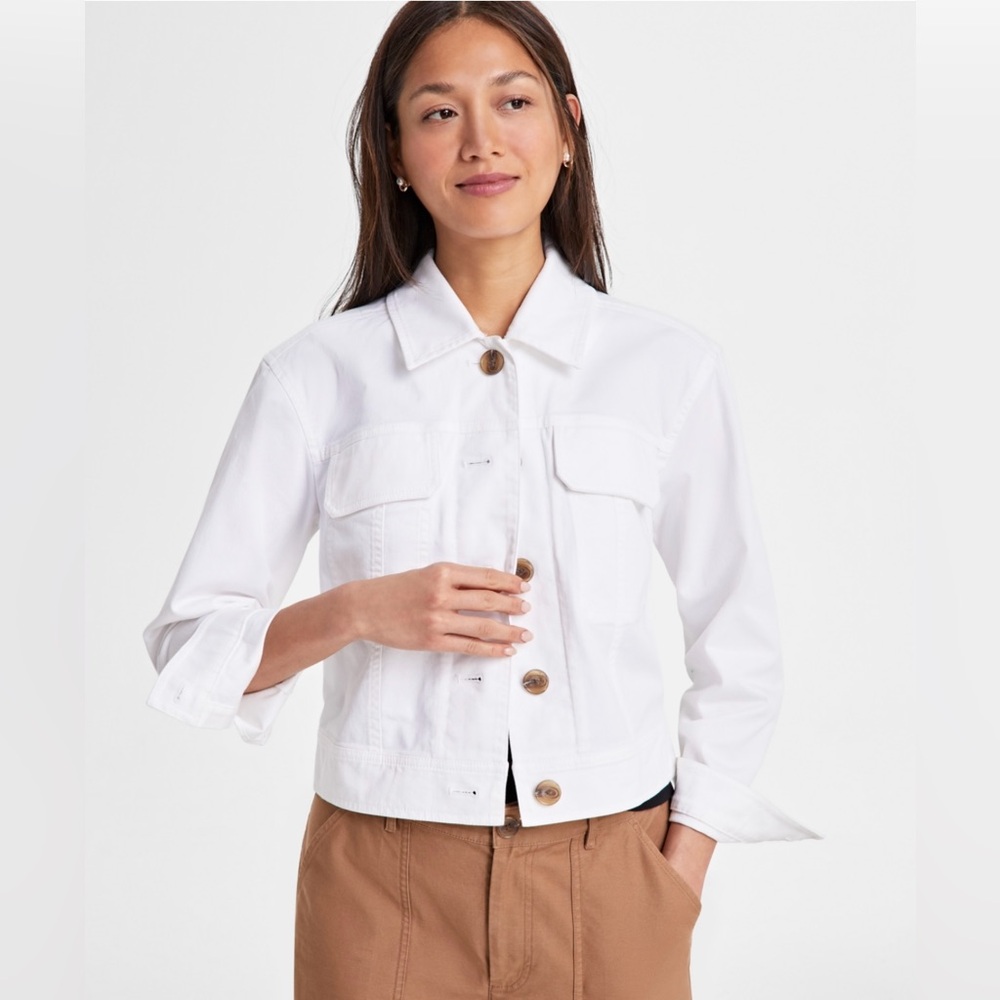 Nicole Miller women’s‎ 3X lightweight 100% linen button upfront jacket